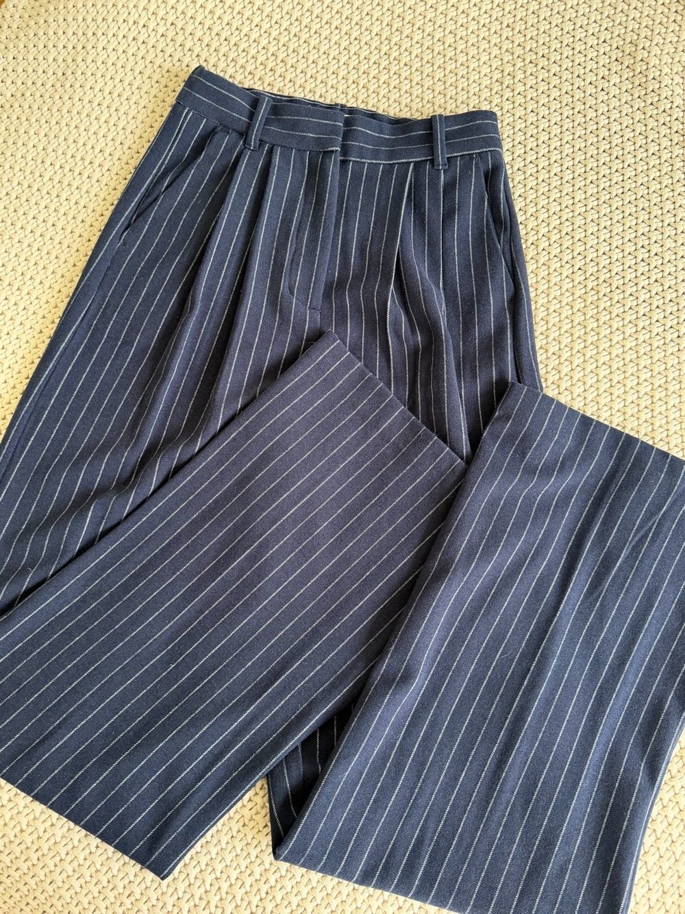 Abercrombie & Fitch Matching Set in Navy Pinstripe